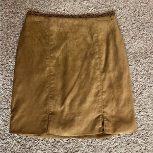 Brown suede skirt